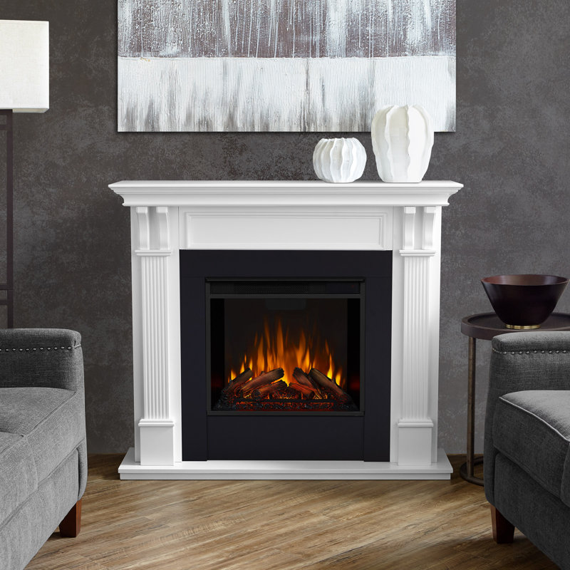 Ashley 48" Electric Fireplace by Real Flame, White