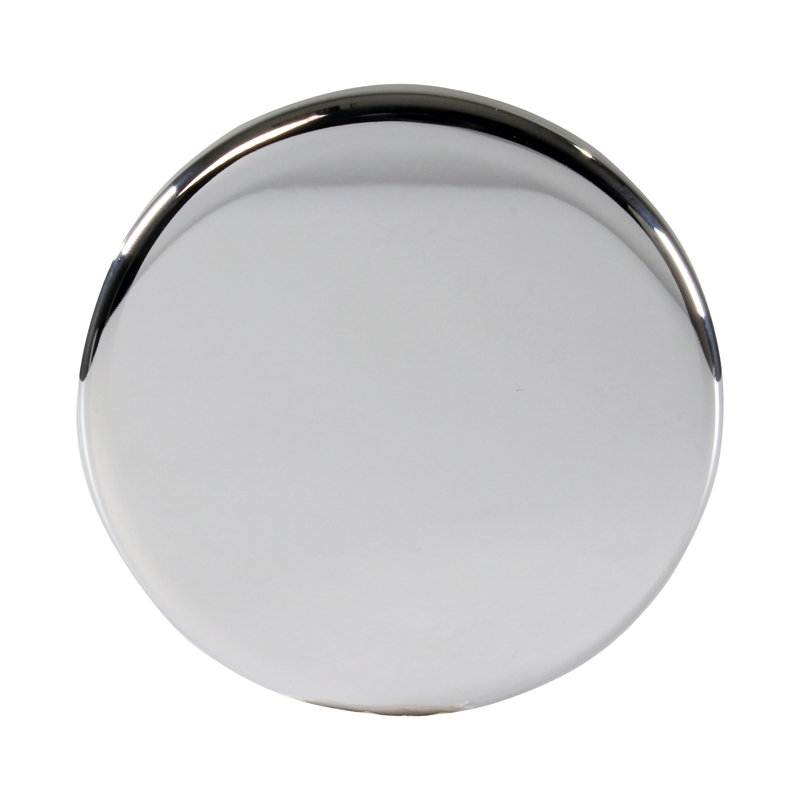 No-Hole Bath Overflow Faceplate and Adaptor, Polished Chrome