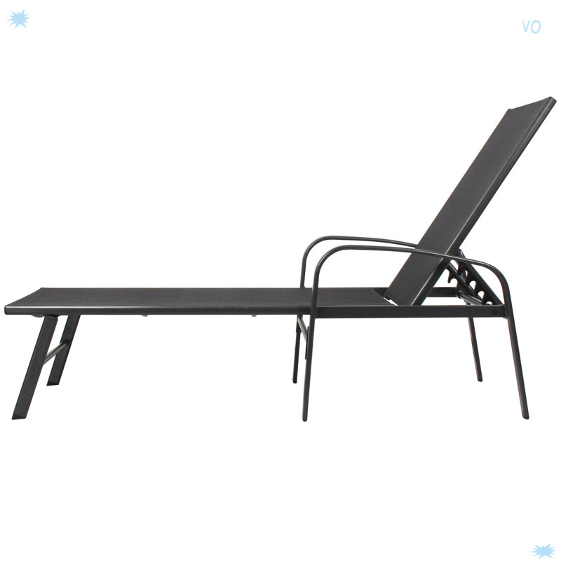 Chaise longue d'extérieur avec coussin pour la piscine
