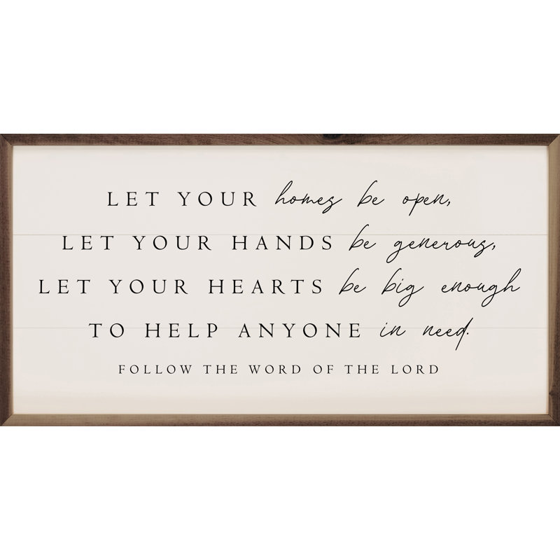 Follow The Word Of The Lord White, 12" H x 24" W