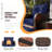 5 Pieces Outdoor Patio Chairs Set,PE Wicker Conversation Furniture with Cushions,Coffee Table,Navyblue-802887676