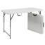 Table pliante à hauteur réglable en granit blanc Techni Home 4 pi avec poignée facile à transporter
