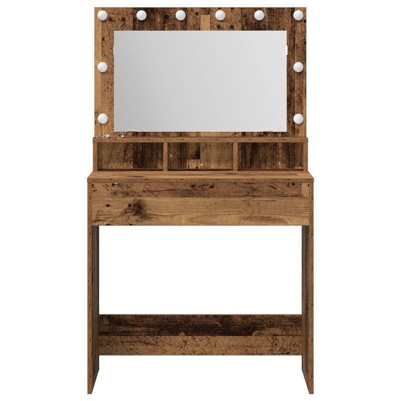 Vanity Table Rectangular, Old Wood