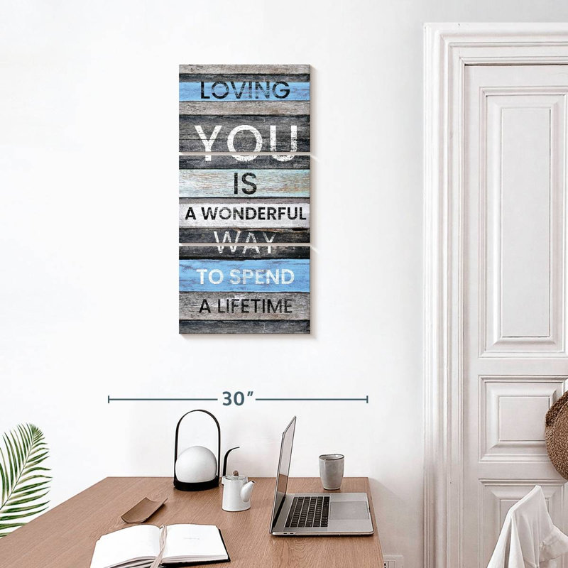 «L Love You», typographie, H 32 po x l 15 po