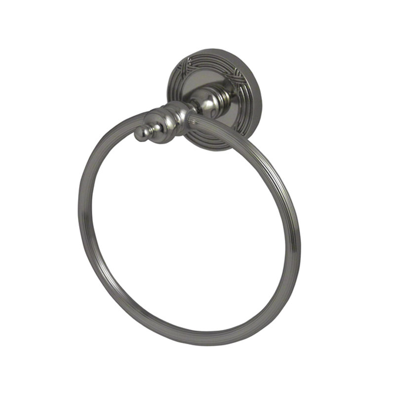 Templeton Wall Mounted Towel Ring, Polished Nickel