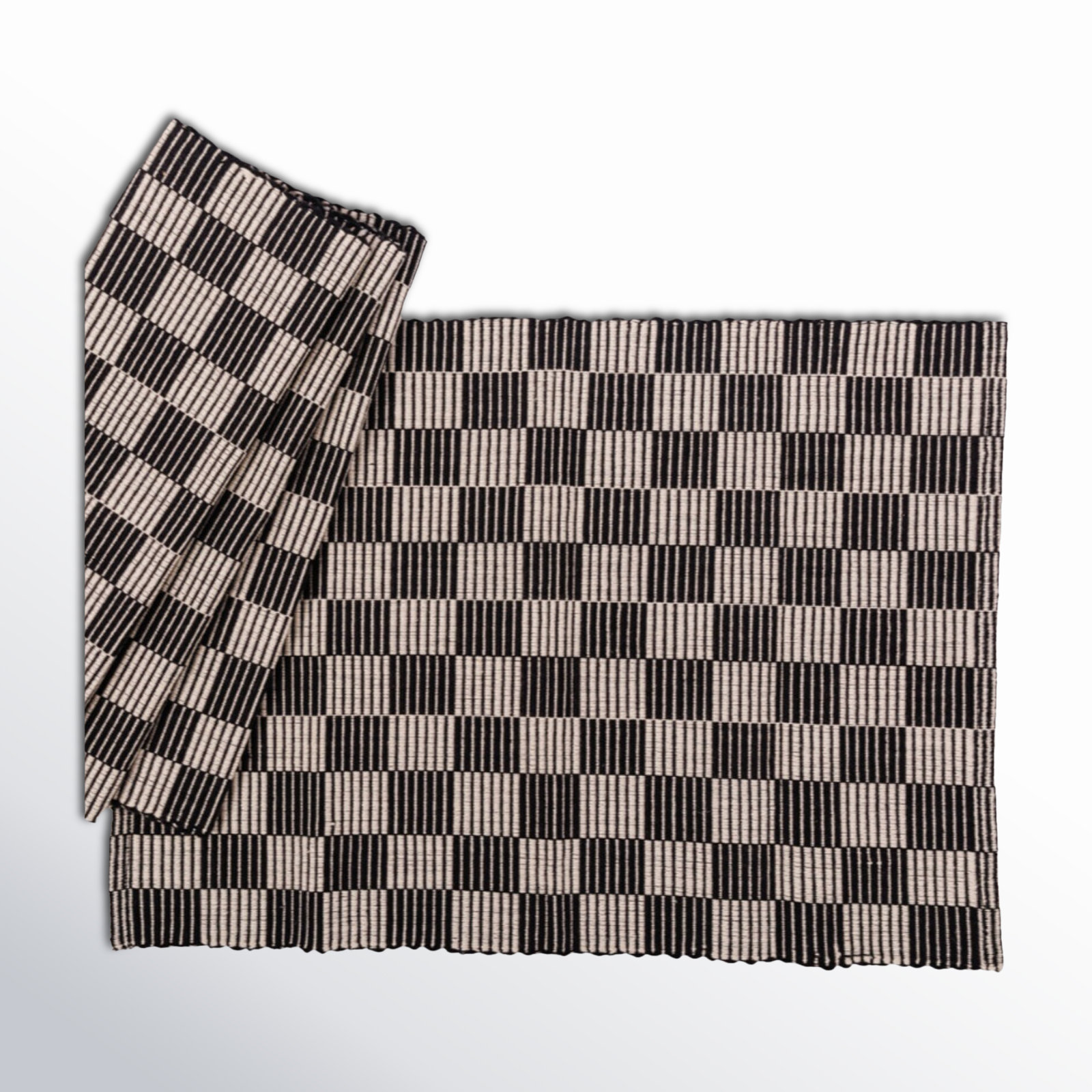 Handloomed Placemat, Black