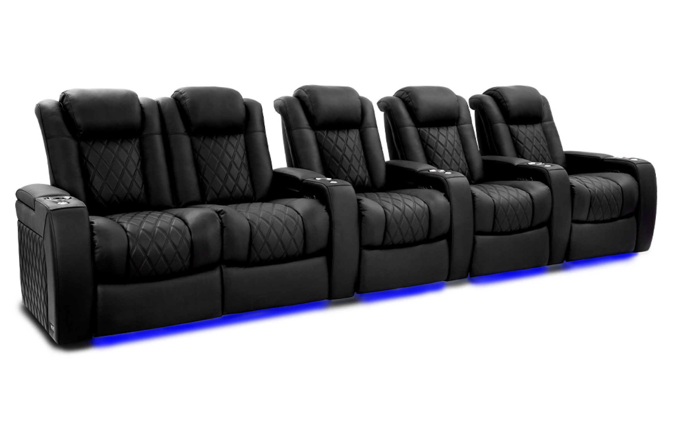 Valencia Theater Seating Leather Home Theater Seating with Cup Holder ...