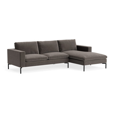 MTO - The New Standard Sofa with Arm Chaise with Black Legs