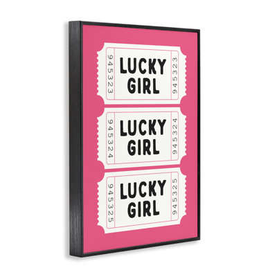 Giclée encadrée par Lucky Girl, par Lettrage et doublure