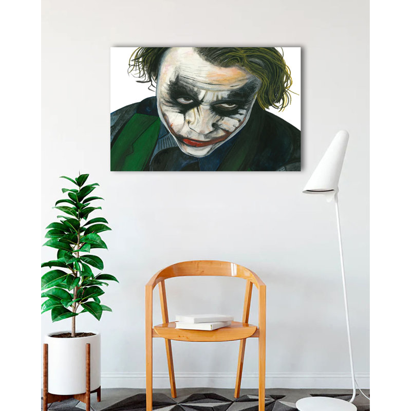 «The Joker» par Damon Crook - impression, H 24 po x l 36 po x P 1,5 po, Toile tendue