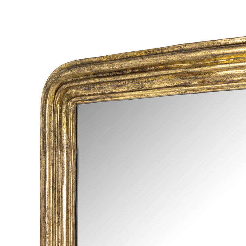 Vintage Louis Rectangle Metal Wall Mirror