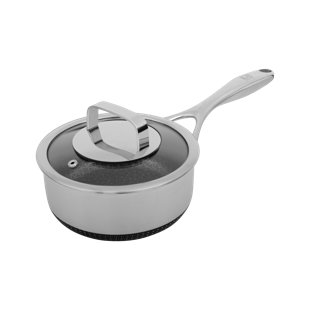 Casserole et couvercle en acier inoxydable antiadhésif DiamondClad par Livwell