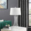 Lampe de table en bambou 29 po avec abat-jour tambour blanc cassé Lendsey-759004824