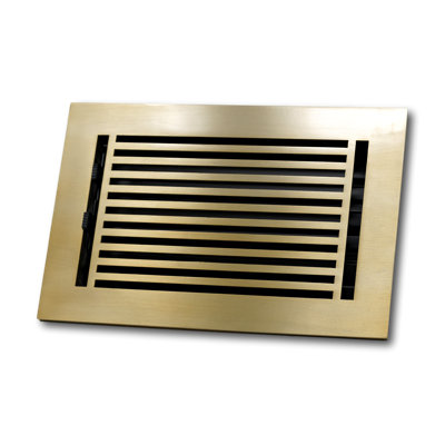 Madelyn Carter Solid Aluminum Linear Bar Vent Cover with Damper - Floor & Wall Register