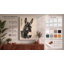Donkey in Ink Japandi - Wrapped Canvas-1615443938-1615443941