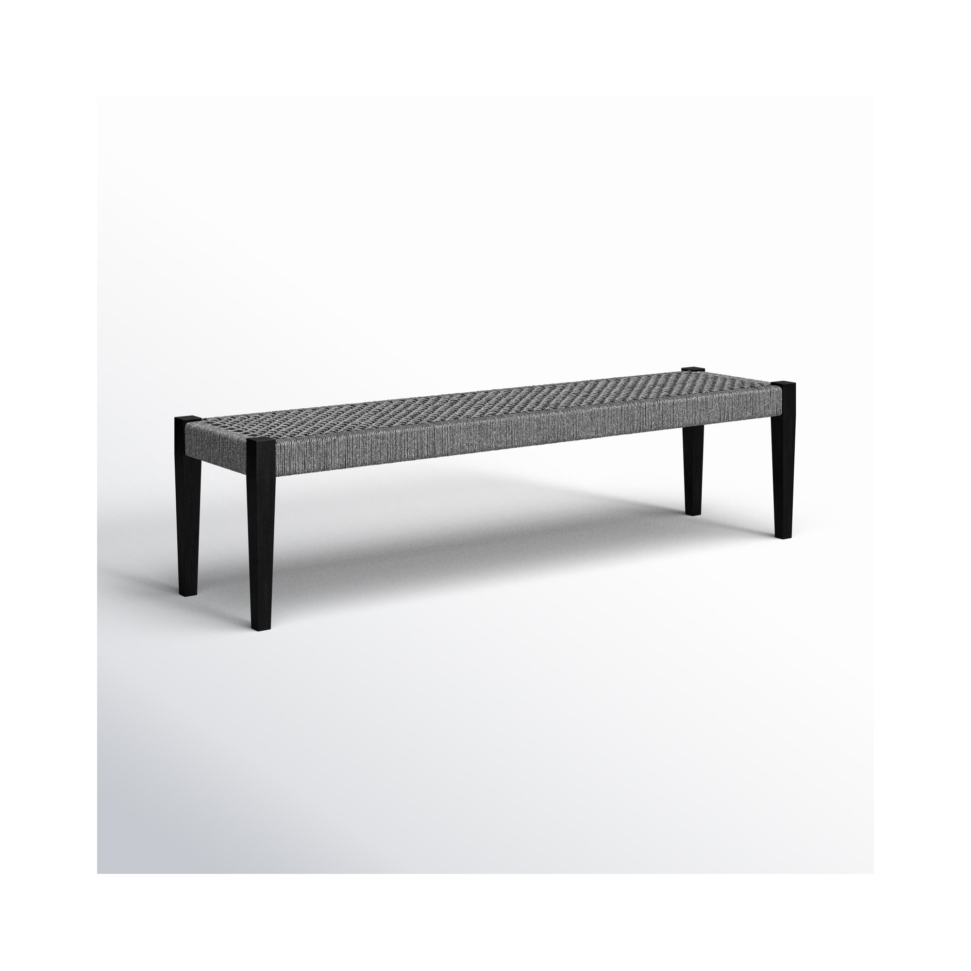 Daughtrey 71'' Eucalyptus Outdoor Bench, Dark Eucalyptus, Gray