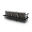 245cm Wide Metal Patio Sofa with Cushions-914656375