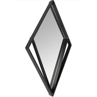 Miroir suspendu moderne à losanges, H 26,75 po