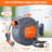 Garden Hose Reel, 1/2 In X 100 Ft Wall Mounted Retractable Water Hose Reel With 9 Function Sprayer Nozzle, Any Length Lock, 180° Swivel Bracket, Automatic Rewind And Slow Return System