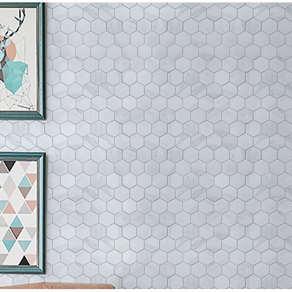Perfection 2" x 2" Porcelain Honeycomb Mosaic Wall & Floor Tile