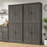 Armoire de cuisine de 71 po de hauteur, armoire de rangement haute avec 4 portes et tablettes réglables pour la cuisine, la salle à manger, le salon et la salle de bain
