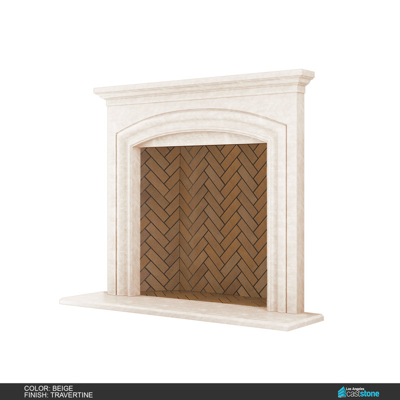 Cadre de foyer Manchester, Beige travertin