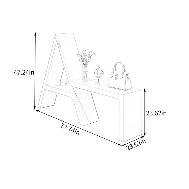 Table de présentation à cadre clair vert clair, H 47,24 po x l 78,74 po x P 23,62 po