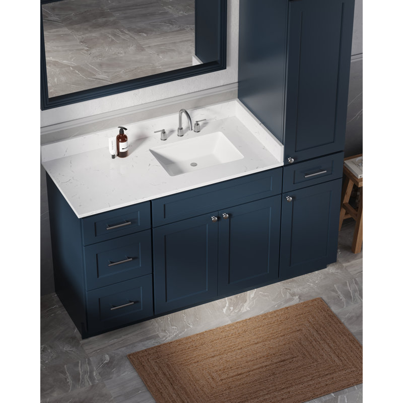 Ensemble de meuble-lavabo simple 60 po Disar, Bleu