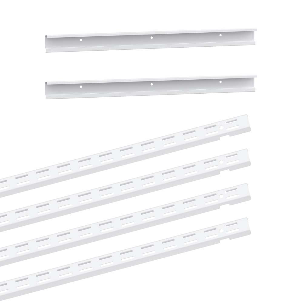 ClosetMaid ShelfTrack 24 in. Hang Track (2 Pieces) and 60 in. Standard ...