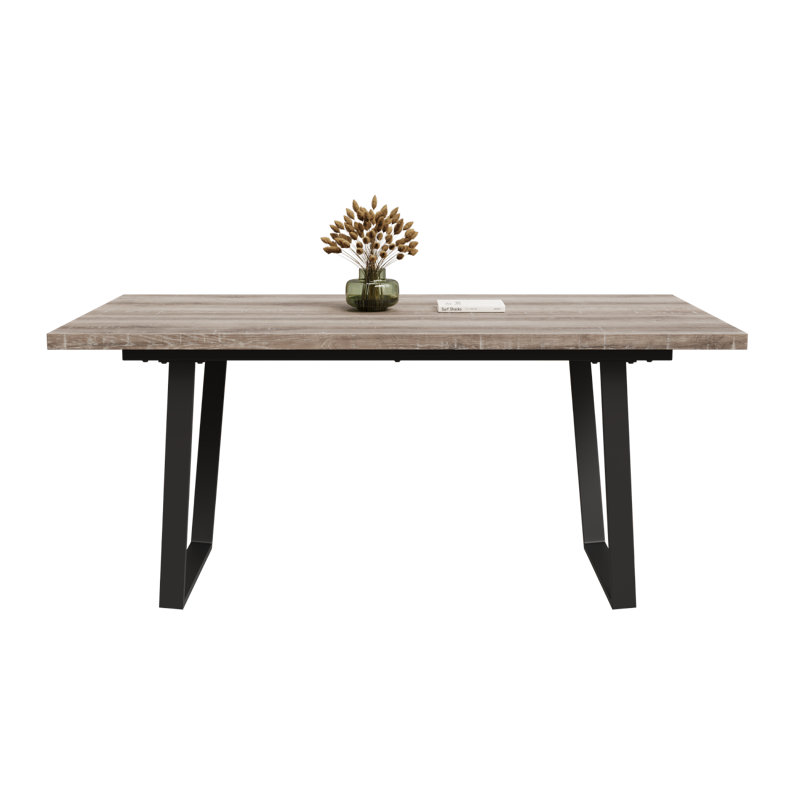 Conception simple et moderne, table de salle à manger pour 6 personnes, table de salle à manger rectangulaire en bois de 62,9 pouces, parfaite pour la cuisine et les salles à manger