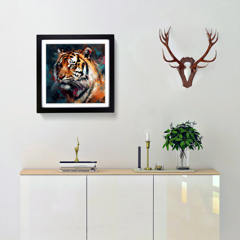 Tiger No.3 - Framed Print, Black
