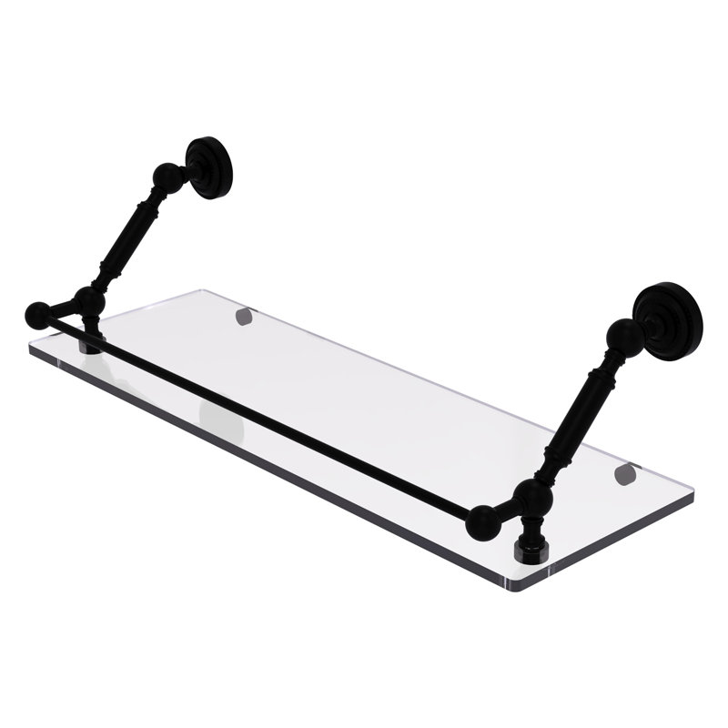 Marchmont Bracket Shelf, Matte Black, 7.3" H x 24" W x 8.6" D