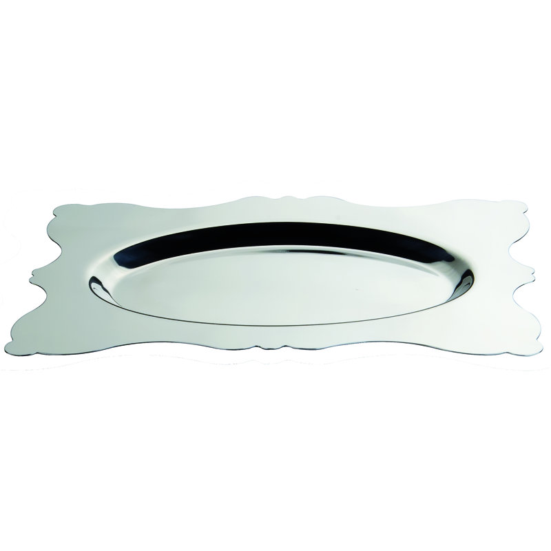 Plateau en acier inoxydable 18/10 MEPRA Dolce Vita, H 2,76 po x L 18,5 po x l 13,39 po, Argent argent