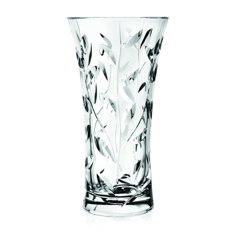 Lead Free Crystal Table Vase, 11.75" H x 6" W x 6" D