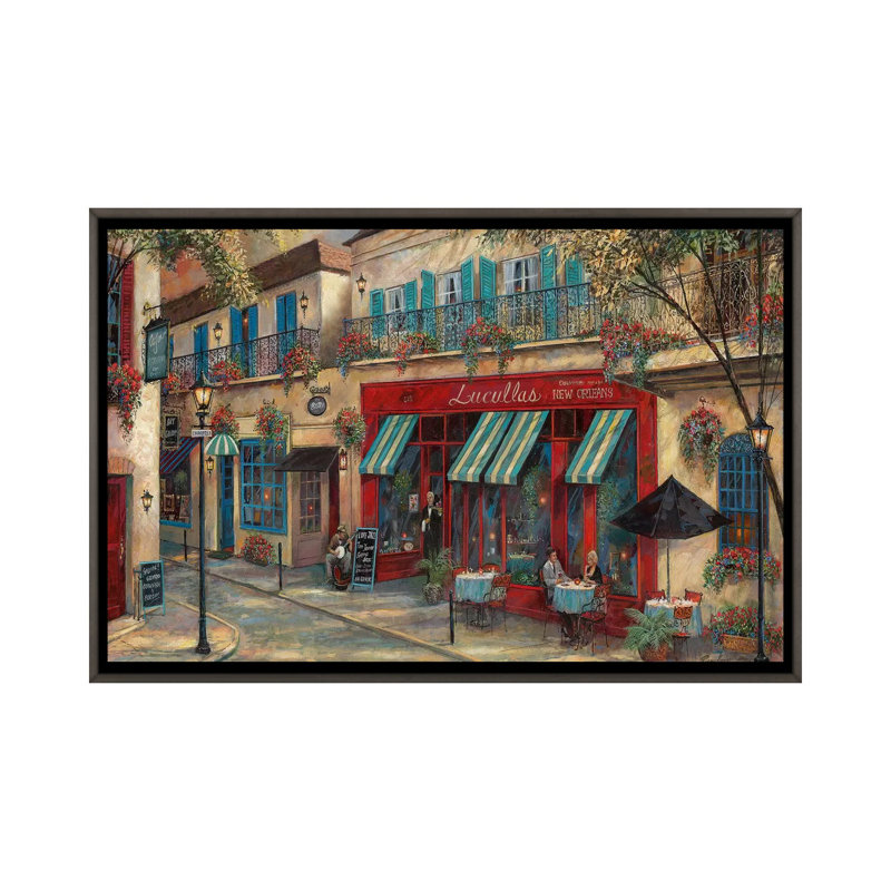 «My Kinda Town» par Ruane Manning - reproduction d'art, Aucun mat, Toile avec cadre gris, H 18 po x l 26 po x P 1,5 po