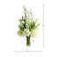 Delphinium, Hydrangea and Fern Floral Arrangement in Tall Glass Vase