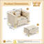 Élégant canapé chesterfield modulaire 1 place avec similicuir, capitonnage à boutons fait à la main et accoudoirs garnis de métal pour une vie moderne-1762047565