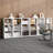 Metal Bookcase, Small Bookshelf with Adjustable Shelves, Narrow White Book Shelf, 3 Tier Bookshelf for Living Room, Home Office-1543171967-1543171961