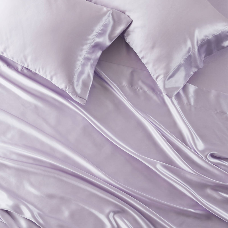 Smooth & Silky Satin Sheets Polyester Luxurious Comfort For Cal King Beds