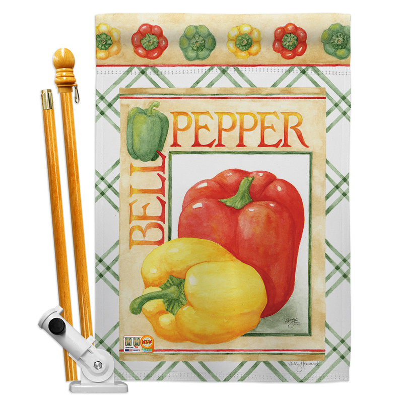 Double Sided 40'' H x 28'' W Polyester Flag Set
