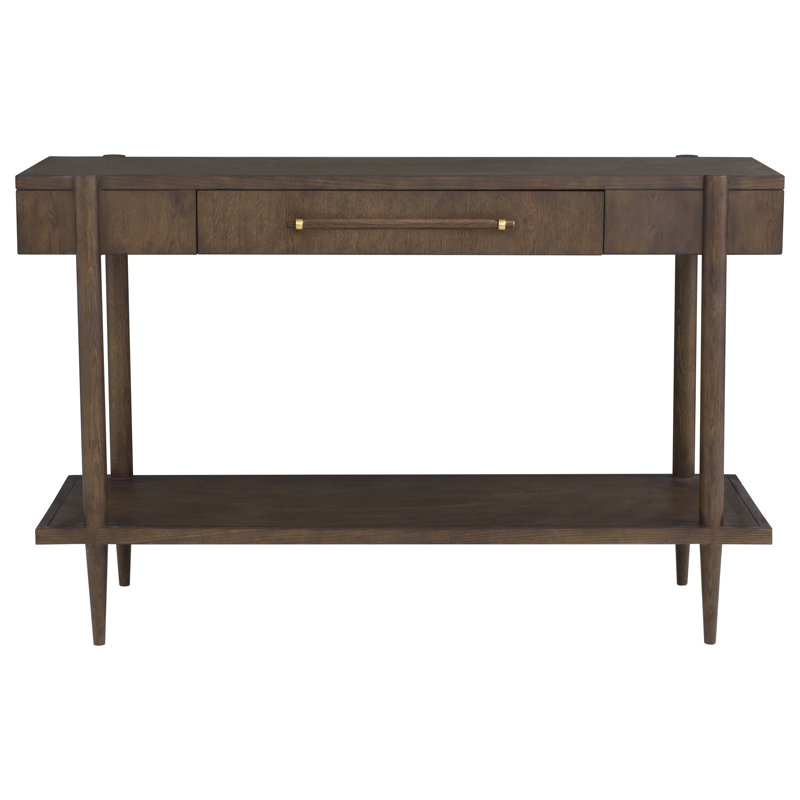 One Drawer Console Table, Caramel