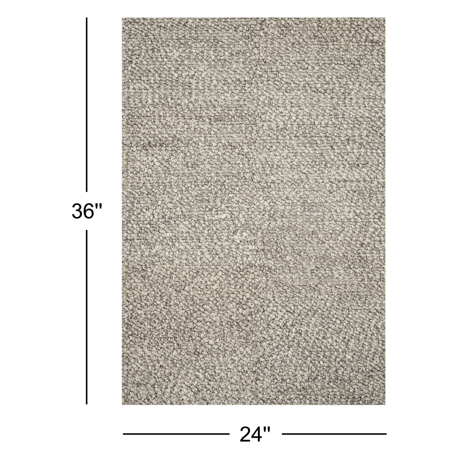 Charter Stone Hand-Woven Wool Rug, Rectangle 2' x 3'