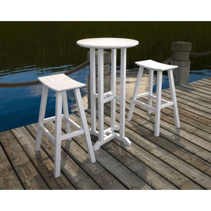 Table bistro POLYWOOD 24 po, Blanc, H 42 po x l 24 po x L 24 po