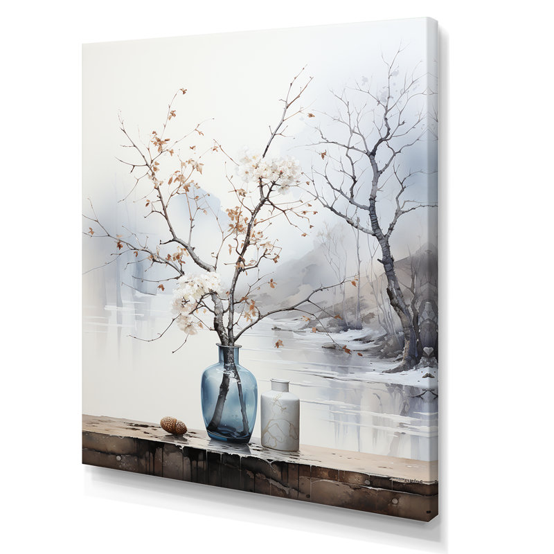 " Tree Winters Window Oasis ", Wrapped Canvas, 40" H x 30" W x 1.5" D