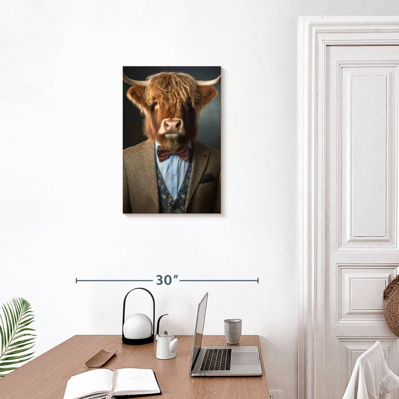 Portrait de vache Brampt, H 24 po x l 16 po