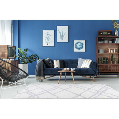 Tapis décoratif géométrique gris calana