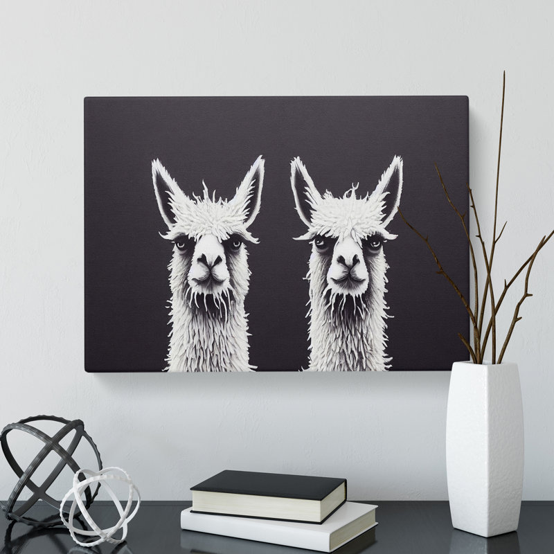 Two Llamas Vol.1 - Wrapped Canvas, 50cm H x 76cm W x 3cm D