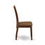 Chaises de salle à manger Ipswich - Chaises en bois massif en tissu de lin, ensemble de 2, acajou-919147103