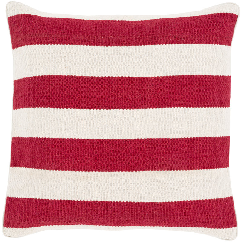 Coussin Brady, Rouge, Duvet, 22 po x 22 po