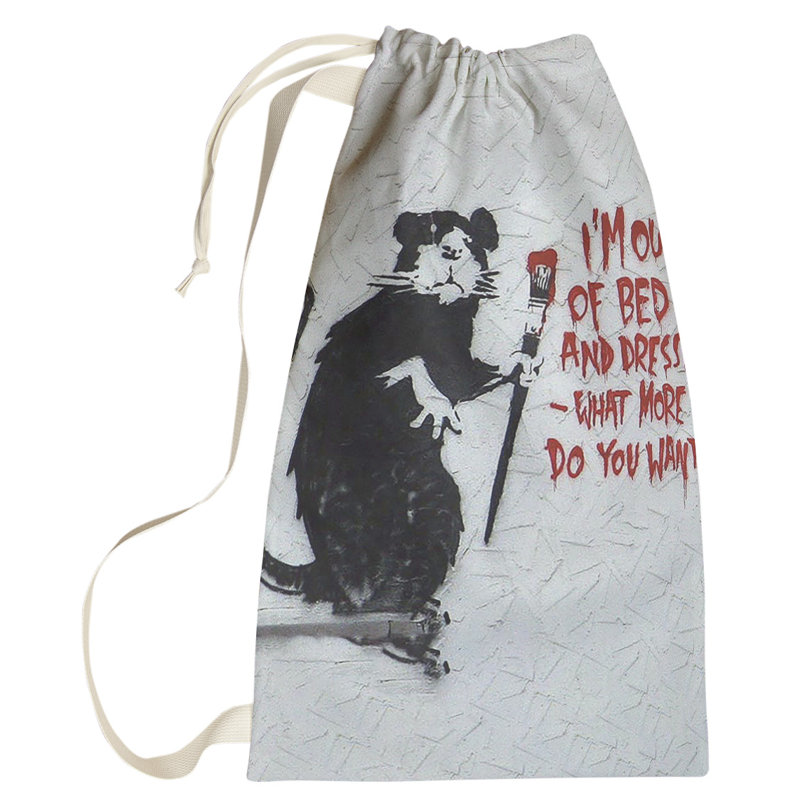 Fabric Laundry Bag with Handles, Small (29" H x 18" W x 1" D)